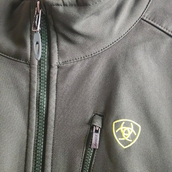 Ariat Logo 2.0 Softshell Jacket Mens 3XL Green Wind Water Resistant Western - Picture 3 of 16